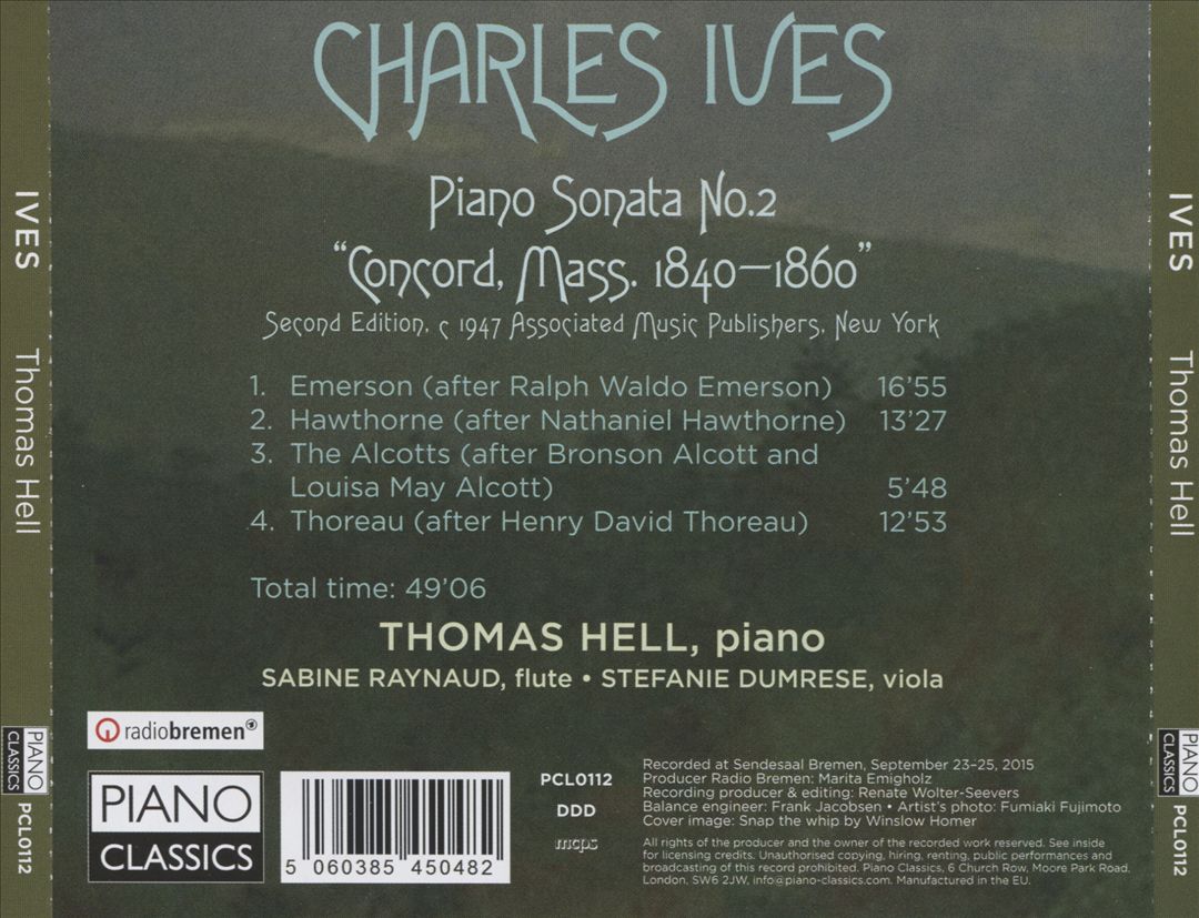 Ives: Concord Sonata cover art