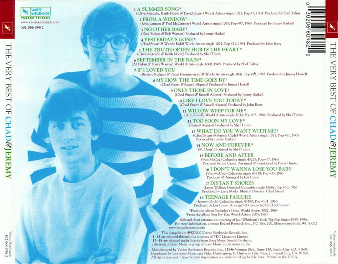 Very Best of Chad & Jeremy cover art