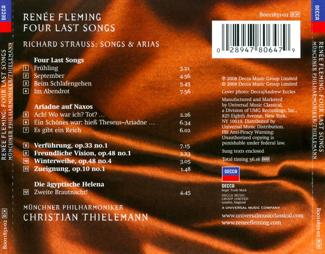 Richard Strauss: Four Last Songs cover art