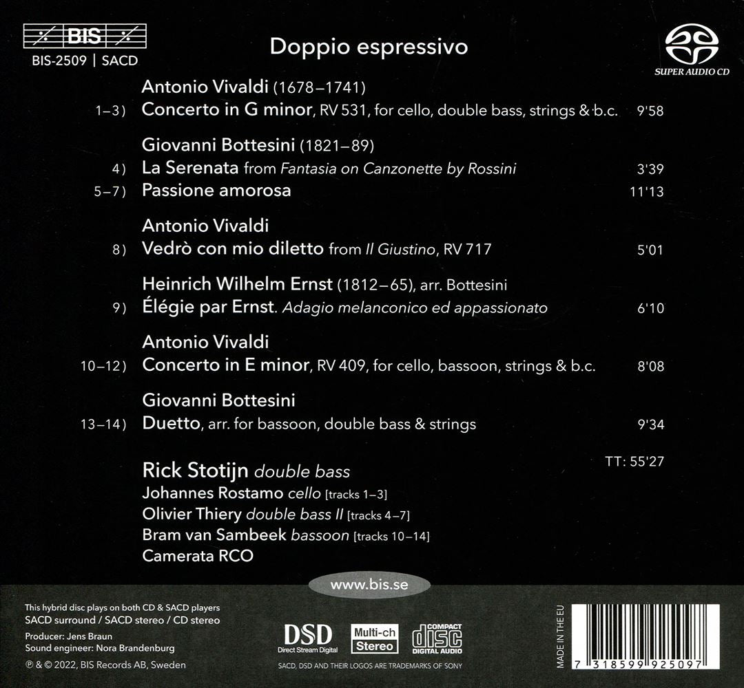 Doppio Espressivo: Double Concertos for Bass Instruments cover art