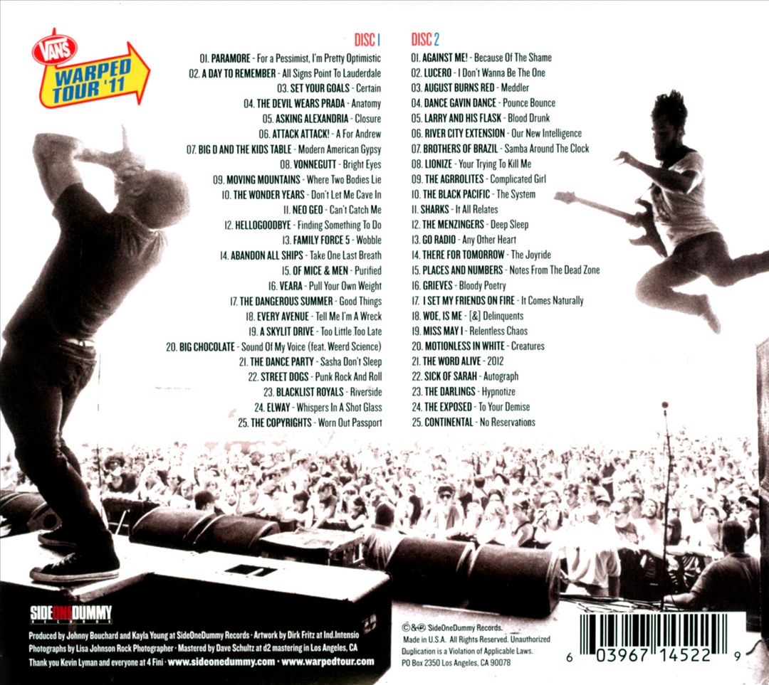 2011 Warped Tour Compilation cover art