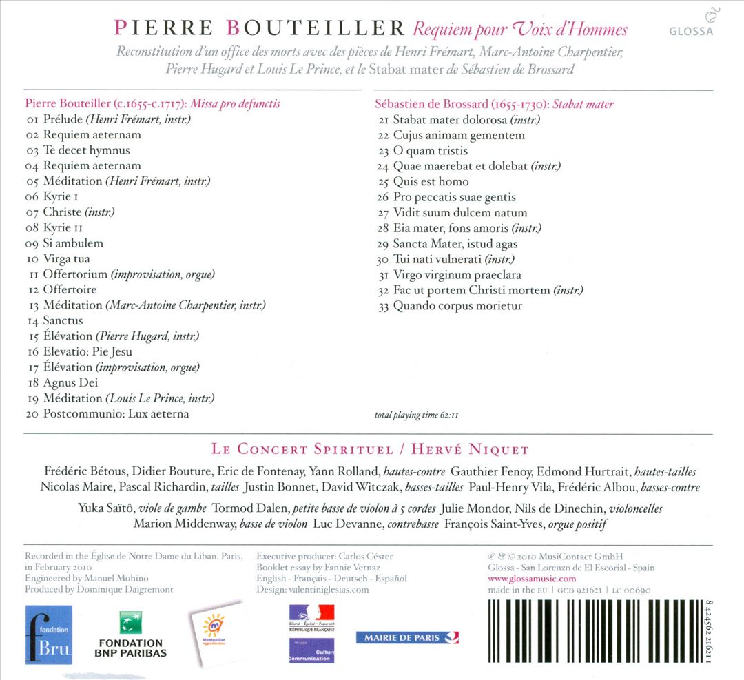 Pierre Bouteiller: Requiem pour Voix d'Hommes cover art