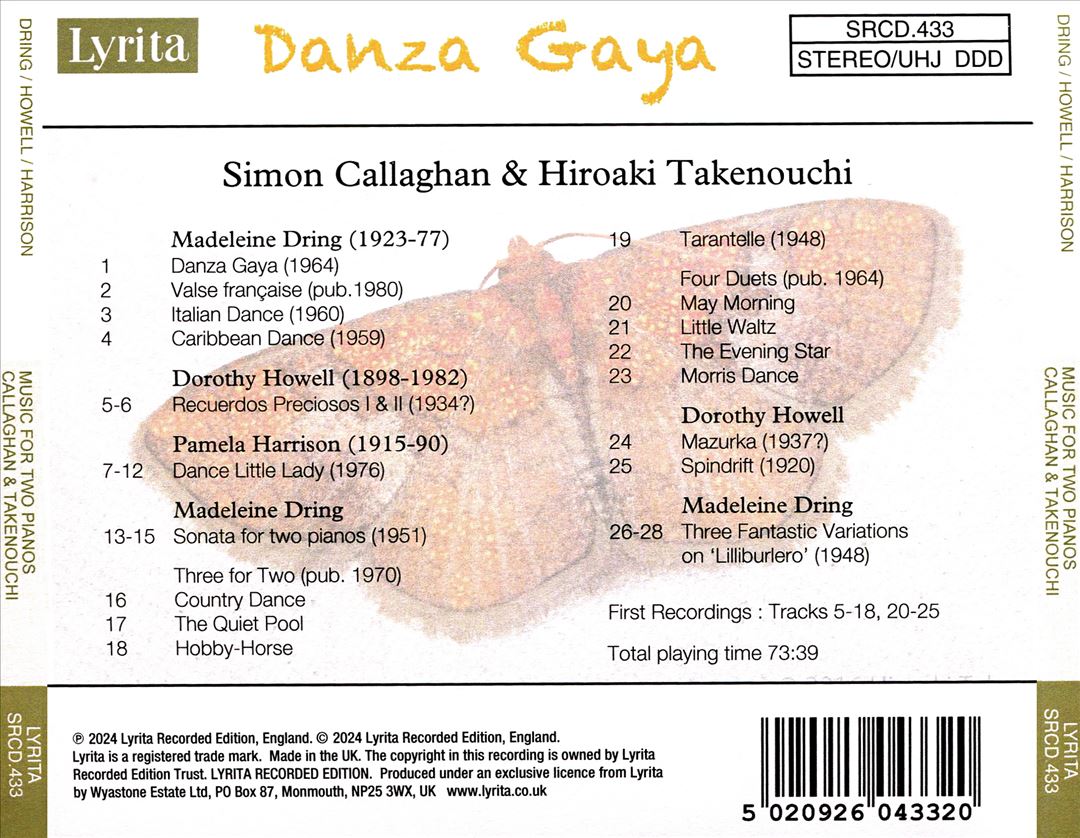 Danza Gaya: Music for Two Pianos cover art