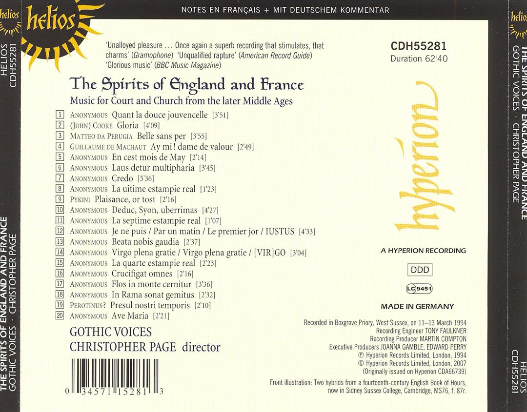 The Spirits of England and France cover art