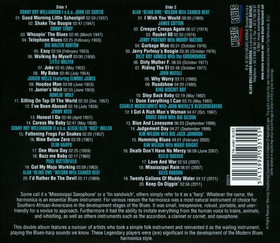 Mississippi Saxophone: The Great Blues Harmonica Players cover art