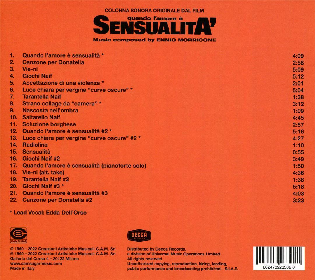 Quando l'Amore È Sensualità [Original Motion Picture Soundtrack] cover art