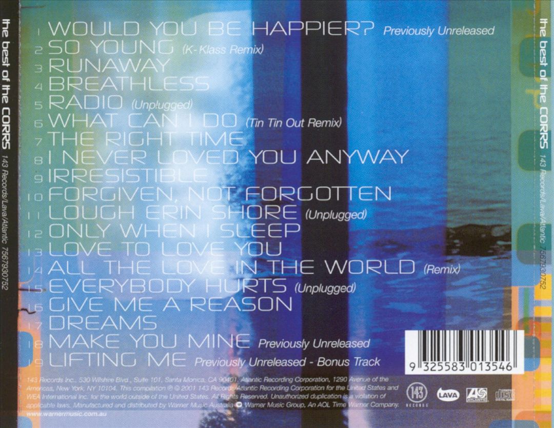 The Best of the Corrs [Australia Bonus Track] cover art