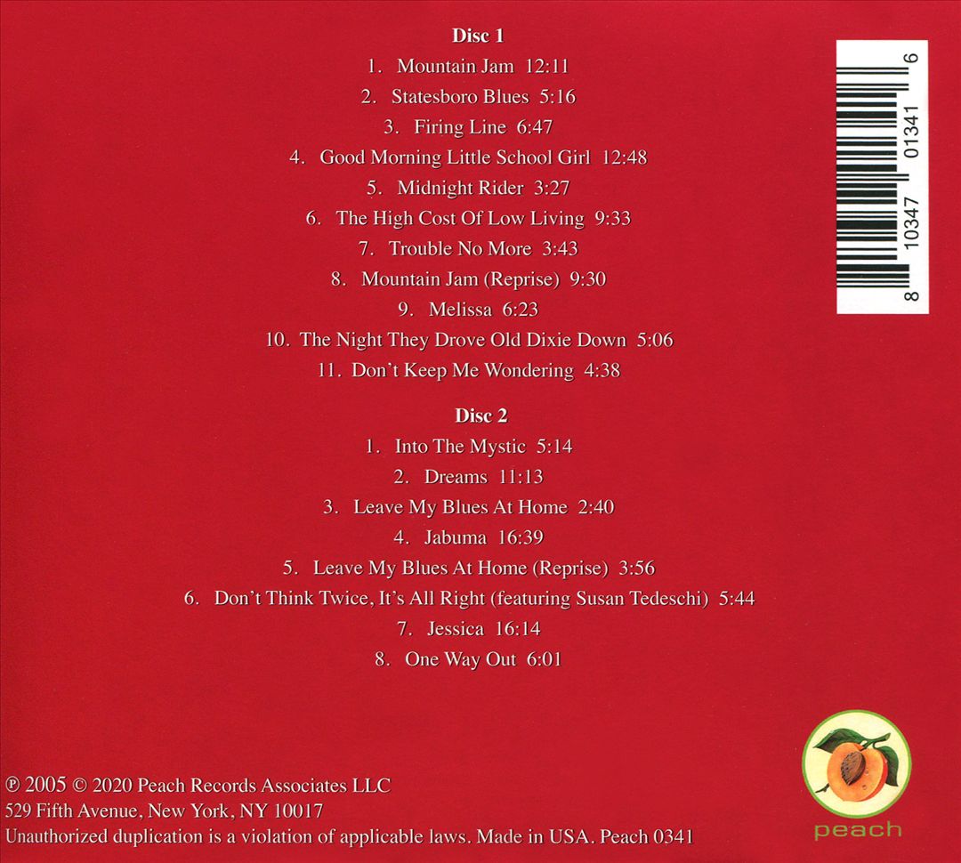 Warner Theatre, Erie, PA 7-19-05 cover art