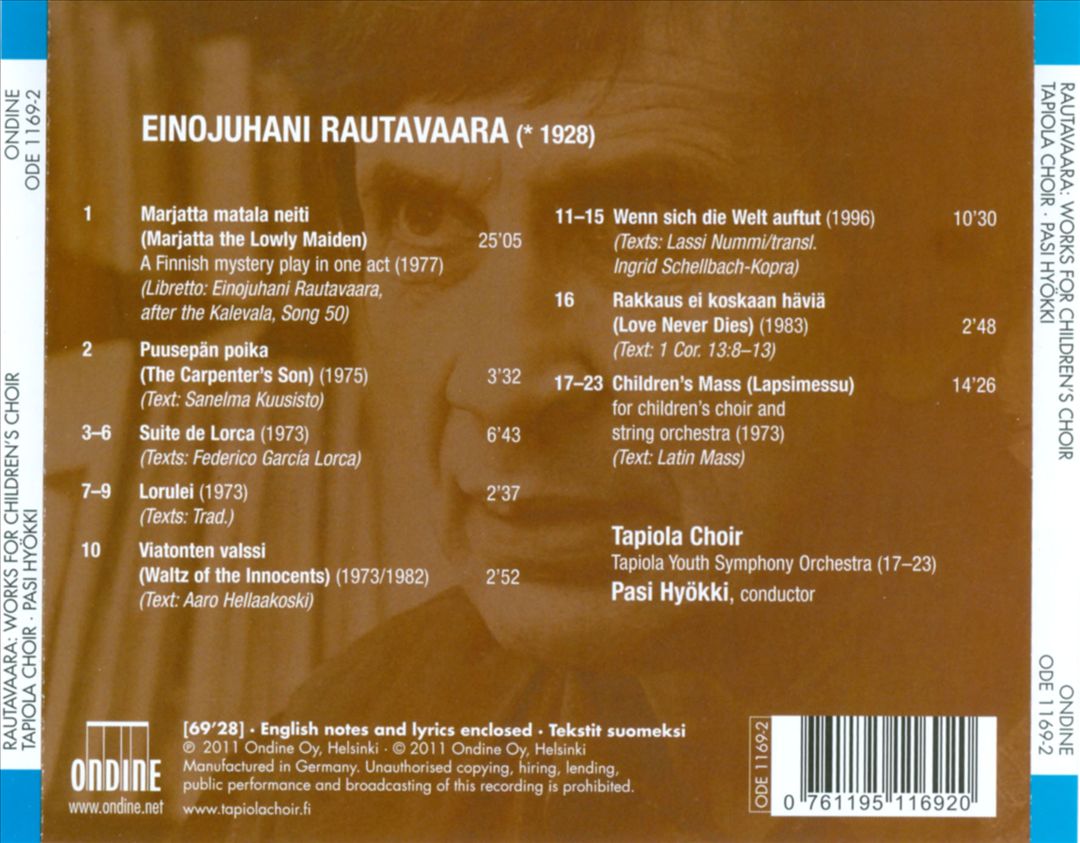 Einojuhani Rautavaara: Marjatta cover art