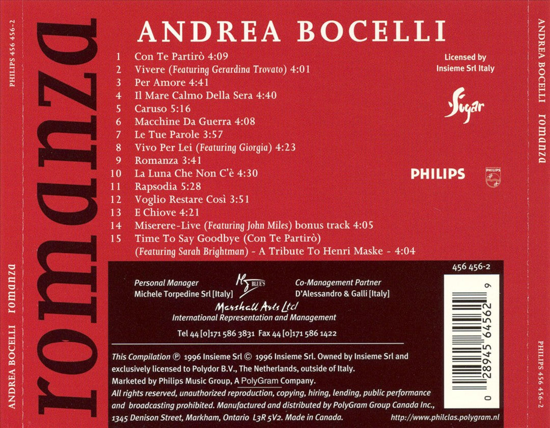 Romanza [with Bonus Track] cover art