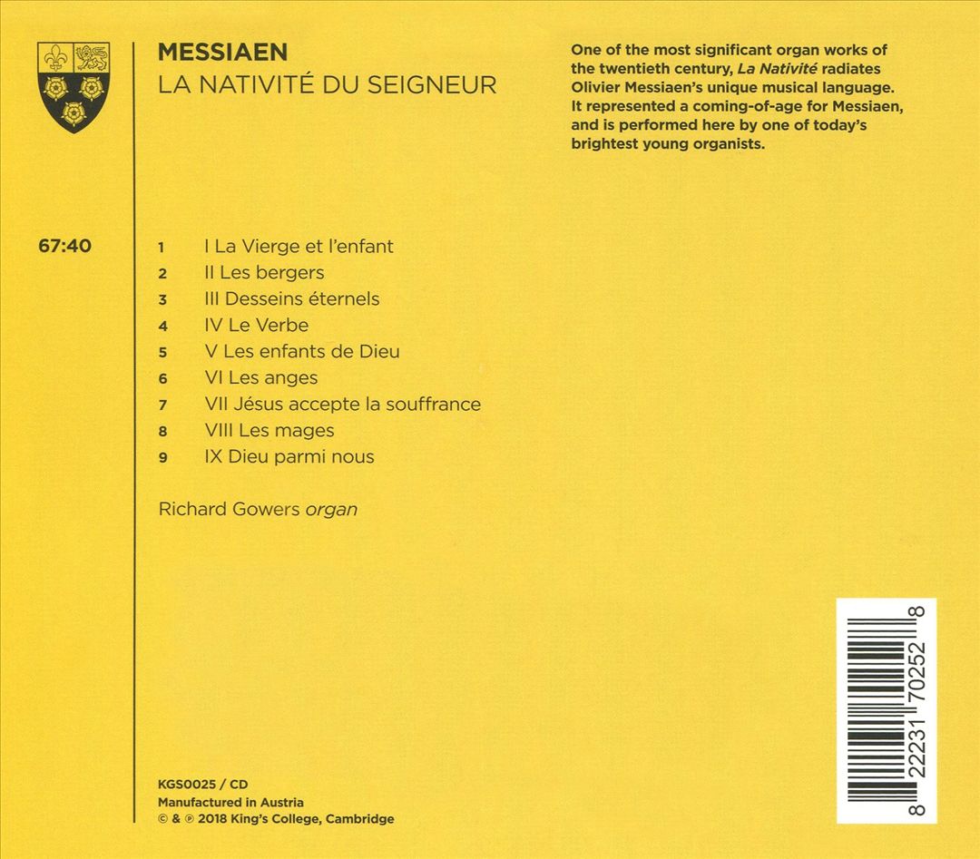Messiaen: La Nativité du Seigneur cover art