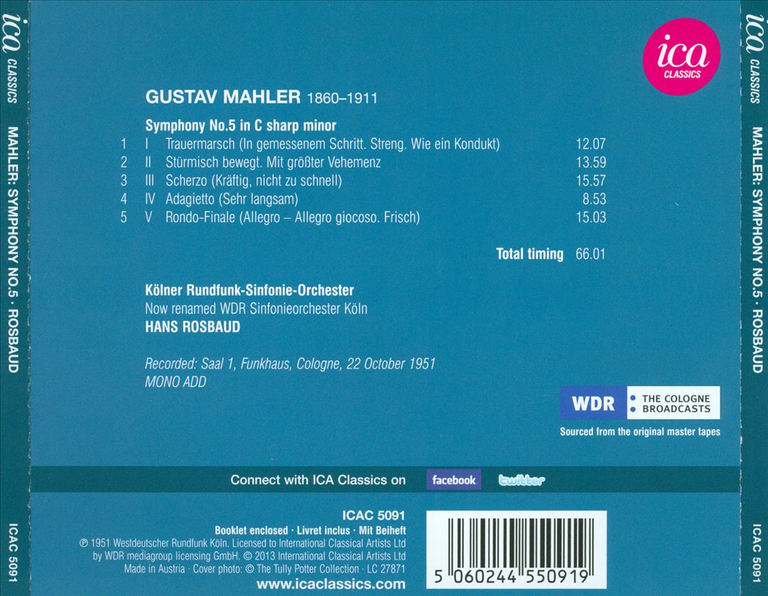 Mahler: Symphony No. 5 cover art