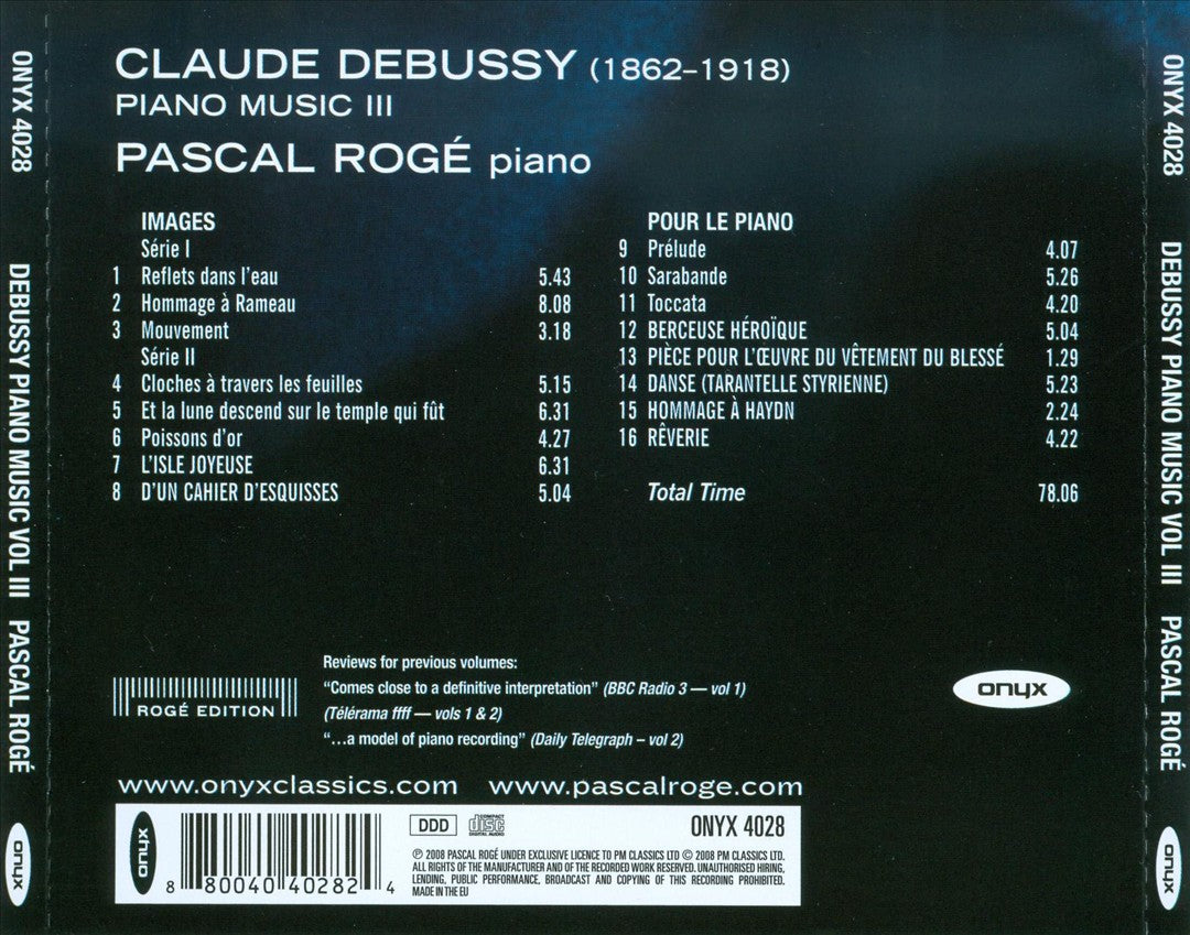 Debussy: Images; Pour Le Piano; L'Isle Joyeuse cover art
