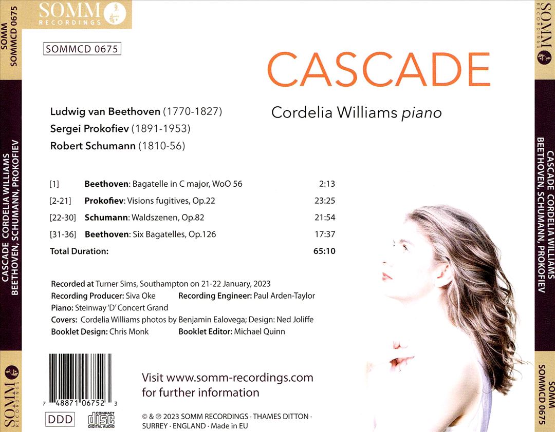 Cascade: Beethoven, Prokofiev, Schumann cover art