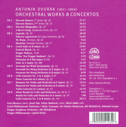 Dvorák: Orchestral Works & Concertos cover art