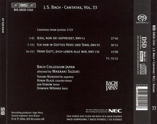 Bach: Cantatas, Vol. 33 cover art