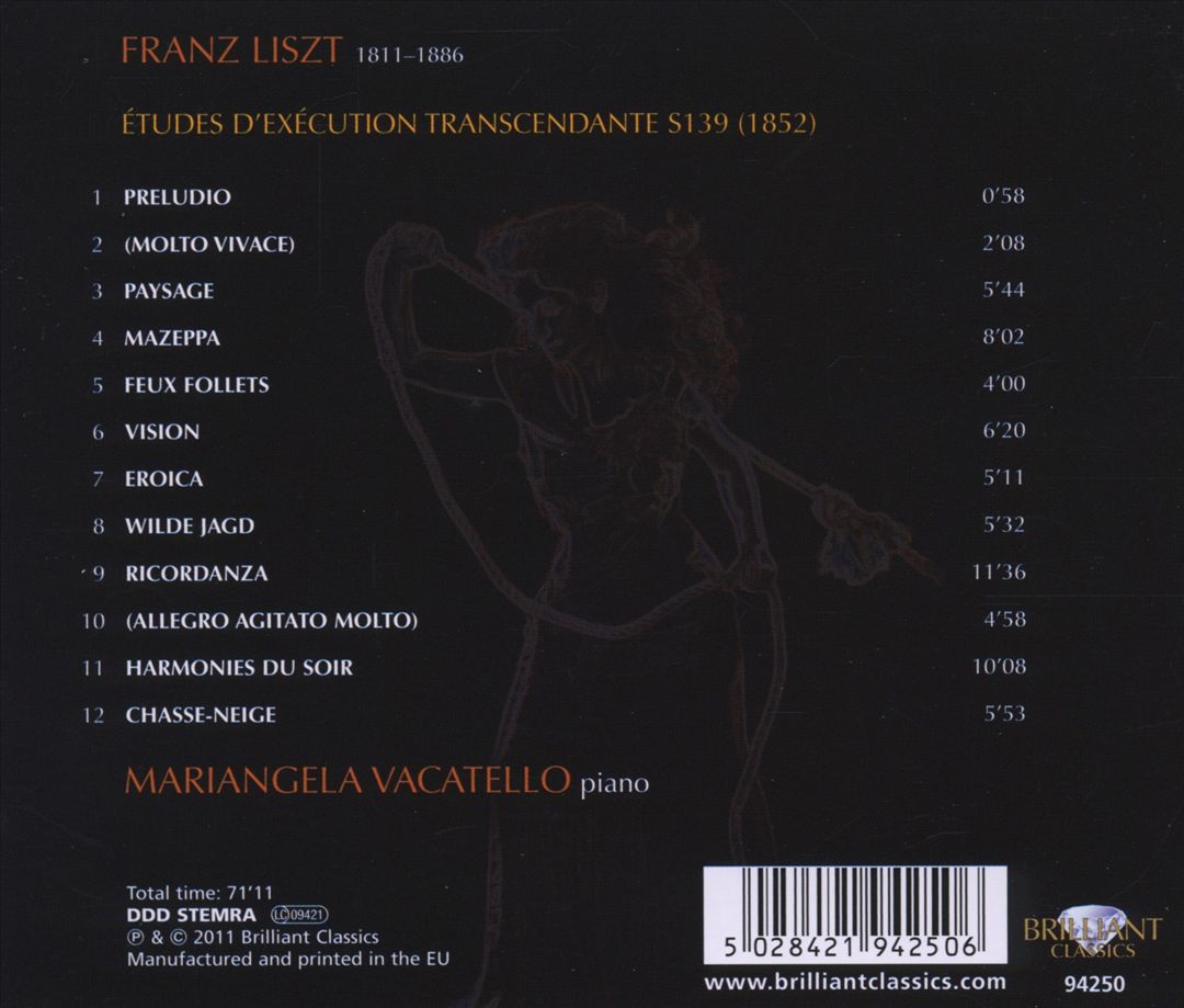 Liszt: Études d'Exécution Transcendente cover art