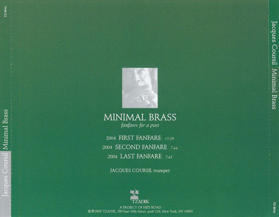 Jacques Coursil: Minimal Brass cover art