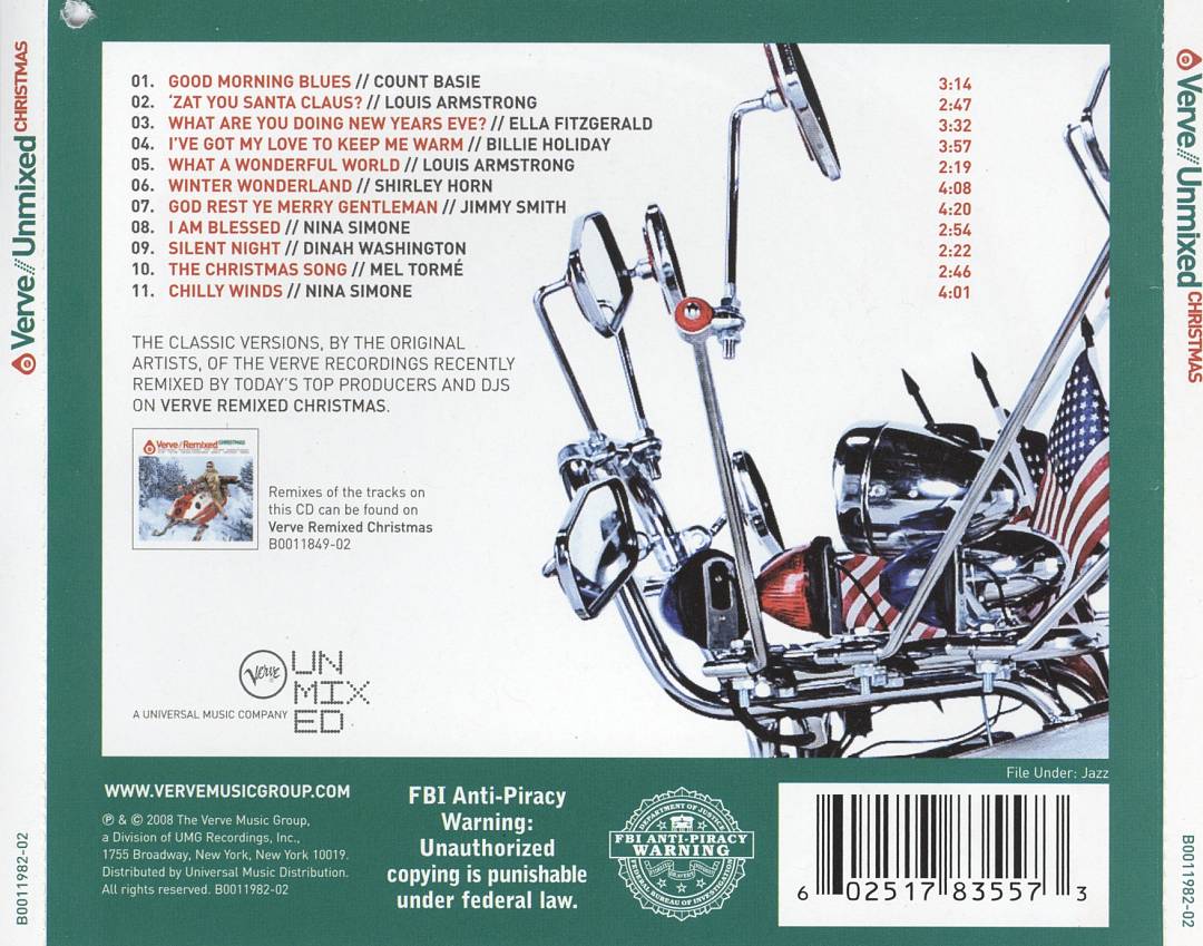 Verve Unmixed Christmas cover art