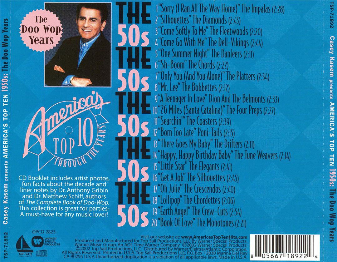 Casey Kasem Presents: America's Top Ten - The 50's Doo-Wop Years cover art