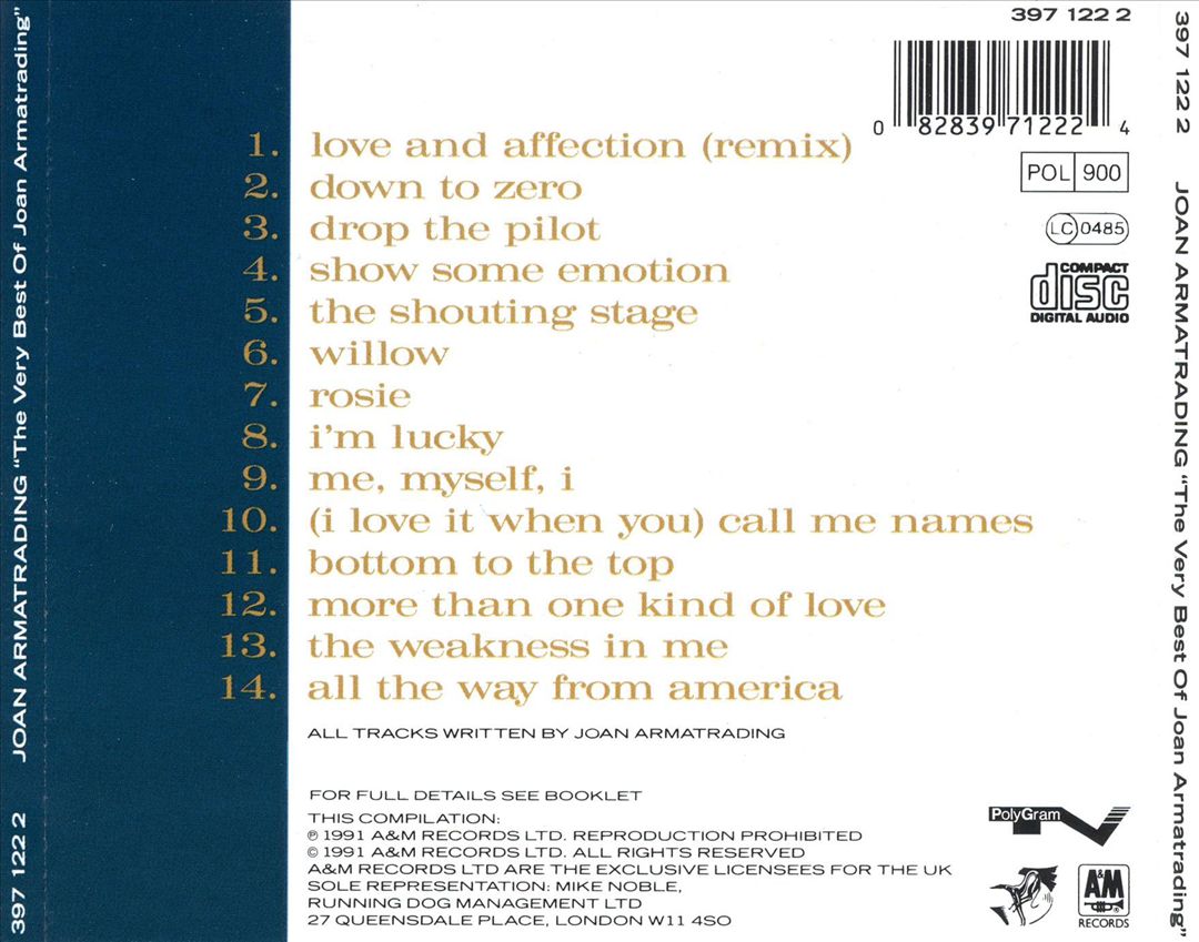 The Very Best of Joan Armatrading [Universal International] cover art