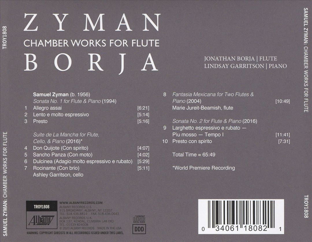 Zyman: Chamber Works for Flute cover art