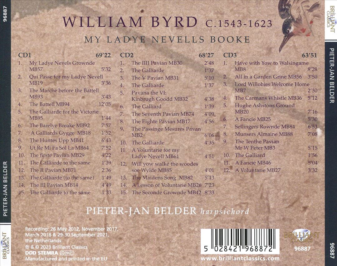 William Byrd: My Ladye Nevells Booke cover art