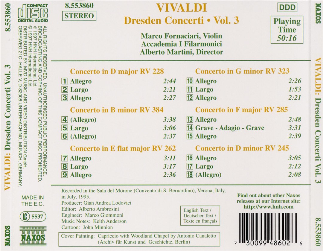 Vivaldi: Dresden Concerti, Vol. 3 cover art