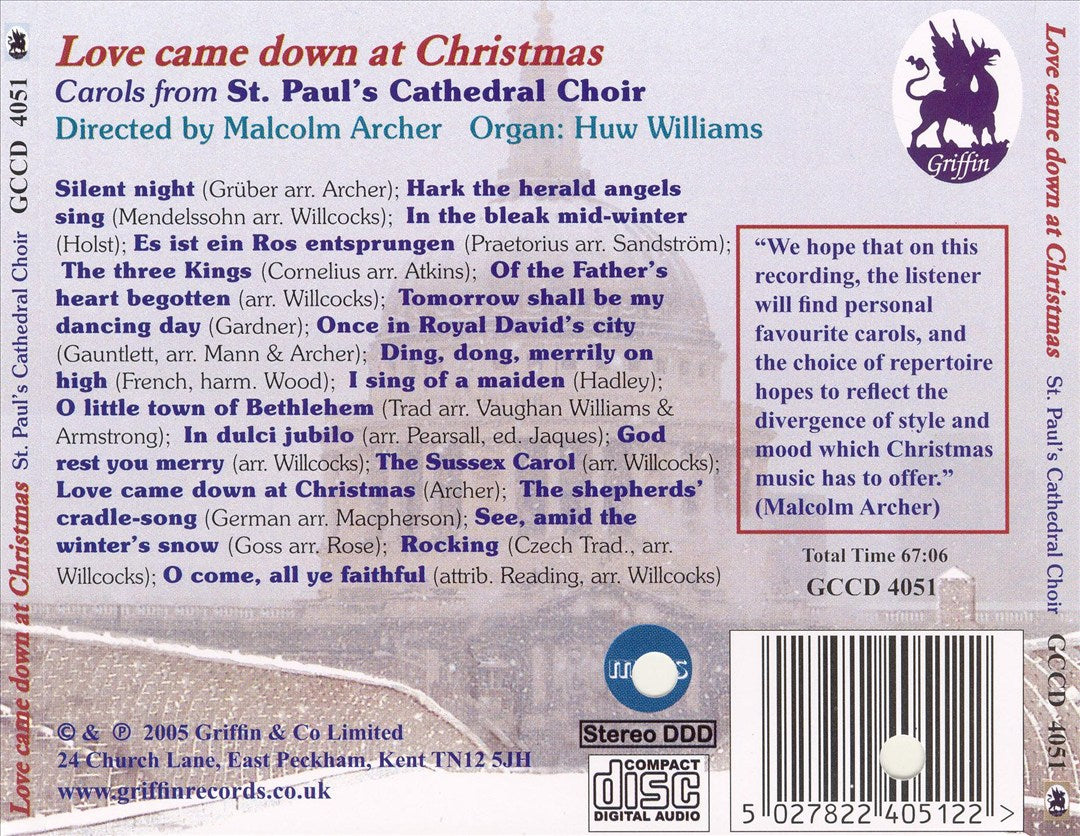 Love Came Down at Christmas cover art
