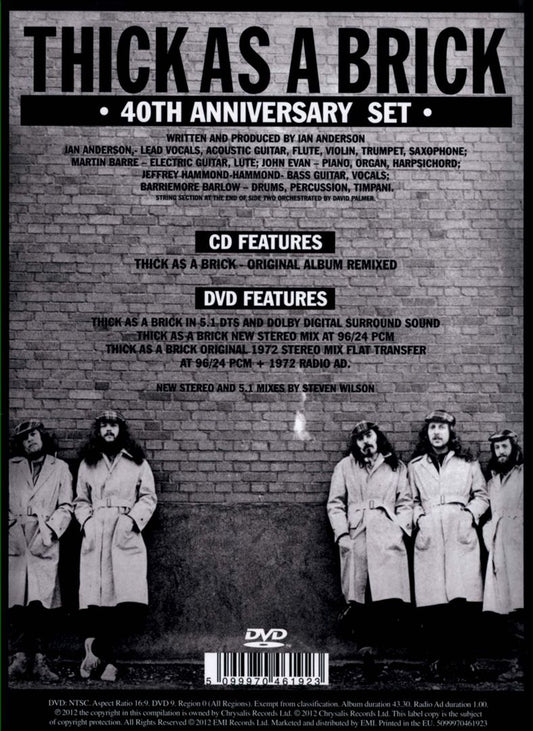 Thick as a Brick [40th Anniversary] [CD/DVD] cover art