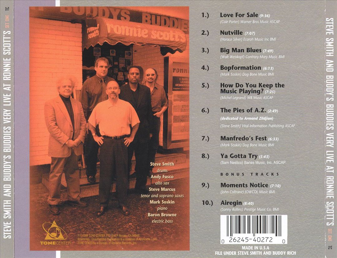 Very Live at Ronnie Scott's London, Set 1 cover art