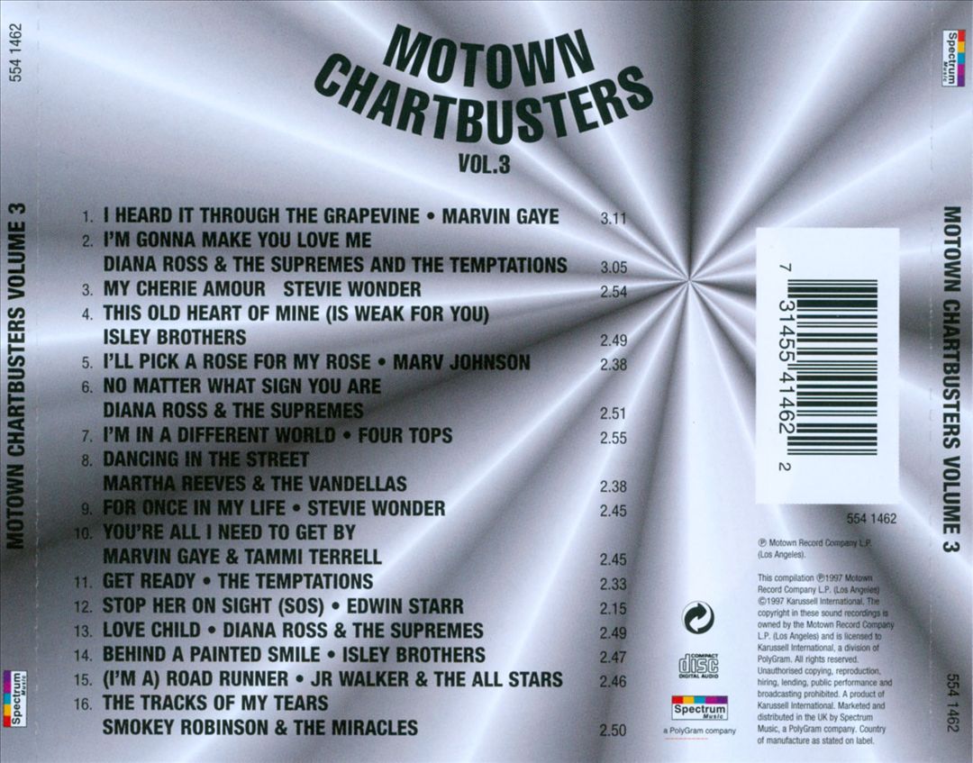 Motown Chartbusters, Vol. 3 [Polygram International] cover art