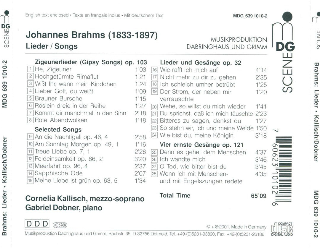 Brahms: Lieder cover art