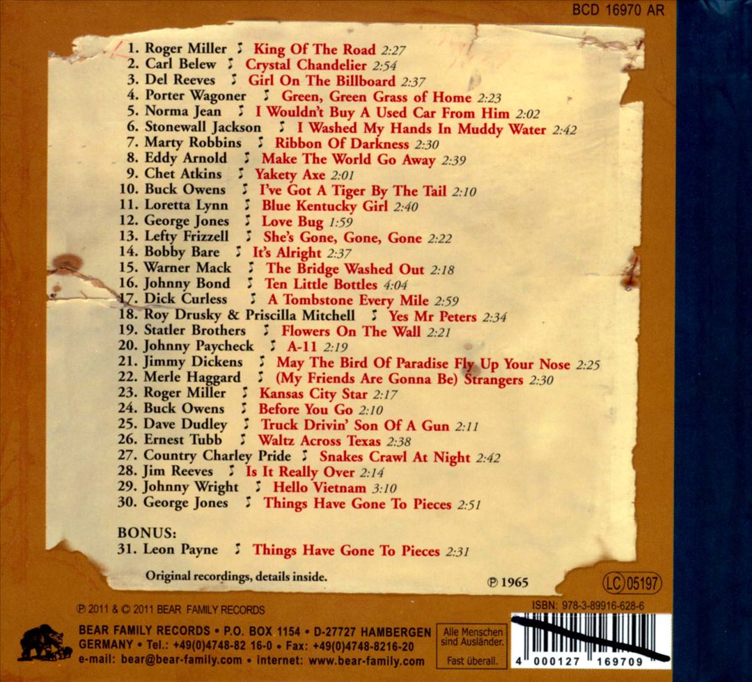 Dim Lights, Thick Smoke and Hillbilly Music: 1965 cover art