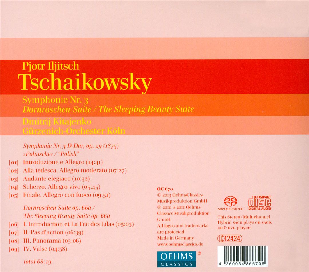 Tschaikowsky: Symphonie Nr. 3; Dornröschen Suite cover art