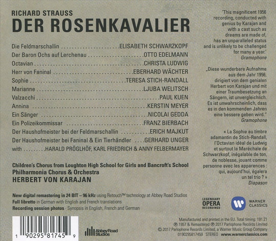Richard Strauss: Der Rosenkavalier cover art