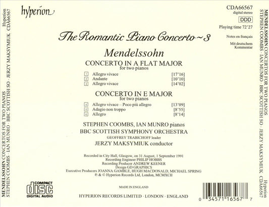 Mendelssohn: The Concertos for Two Pianos cover art