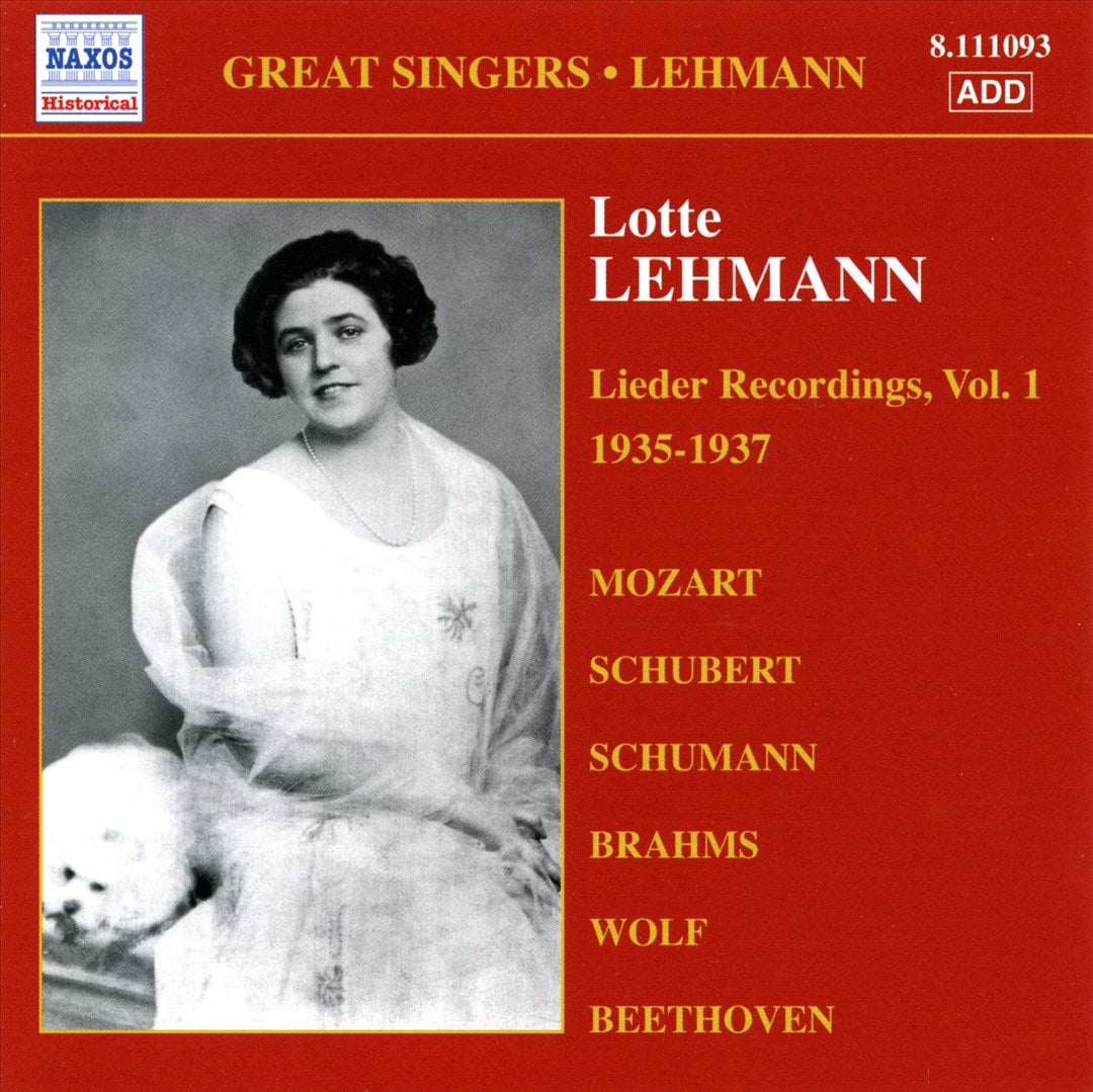 Lotte Lehmann: Lieder Recordings, Vol. 1 cover art