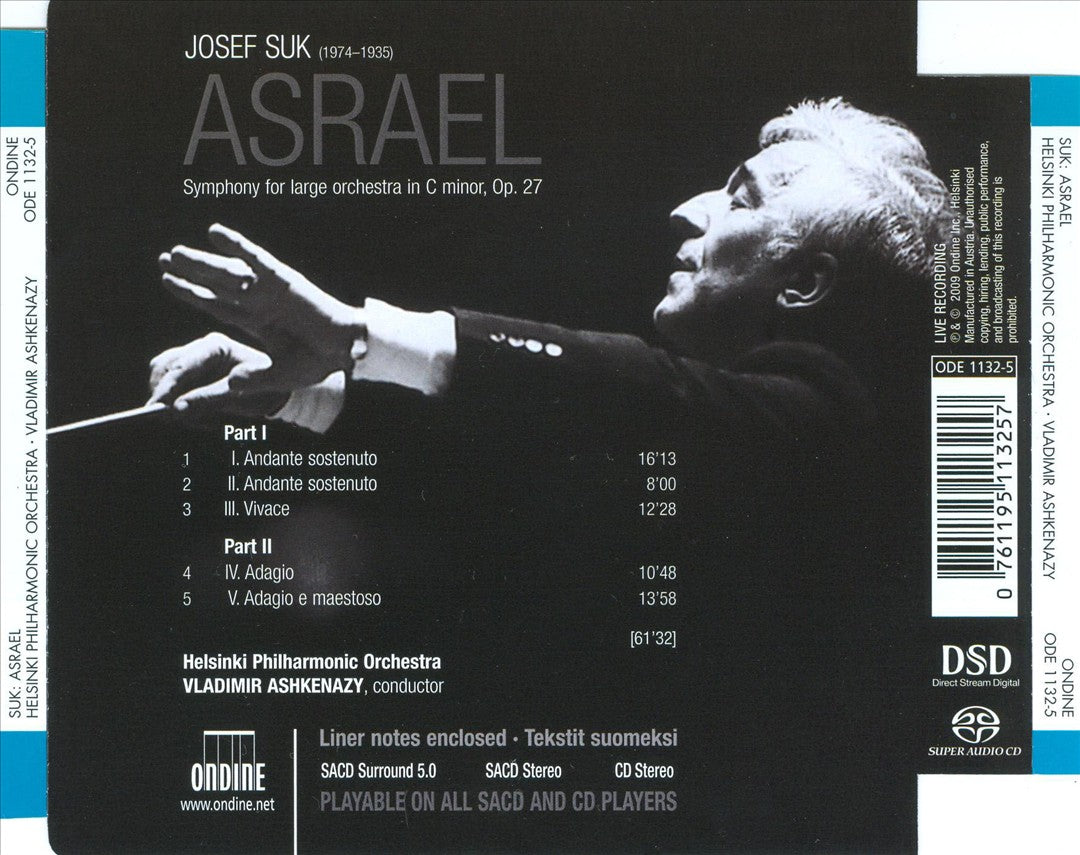 Josef Suk: Asrael  cover art