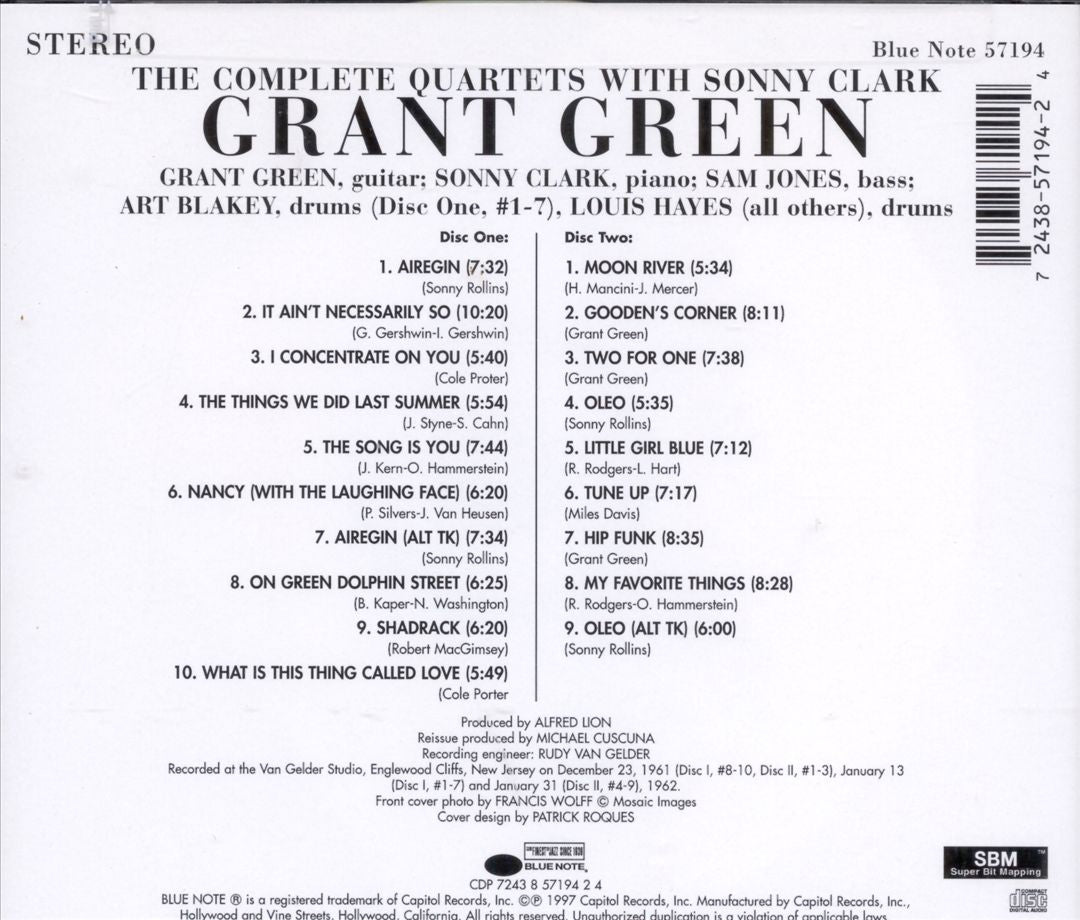 Complete Quartets with Sonny Clark cover art