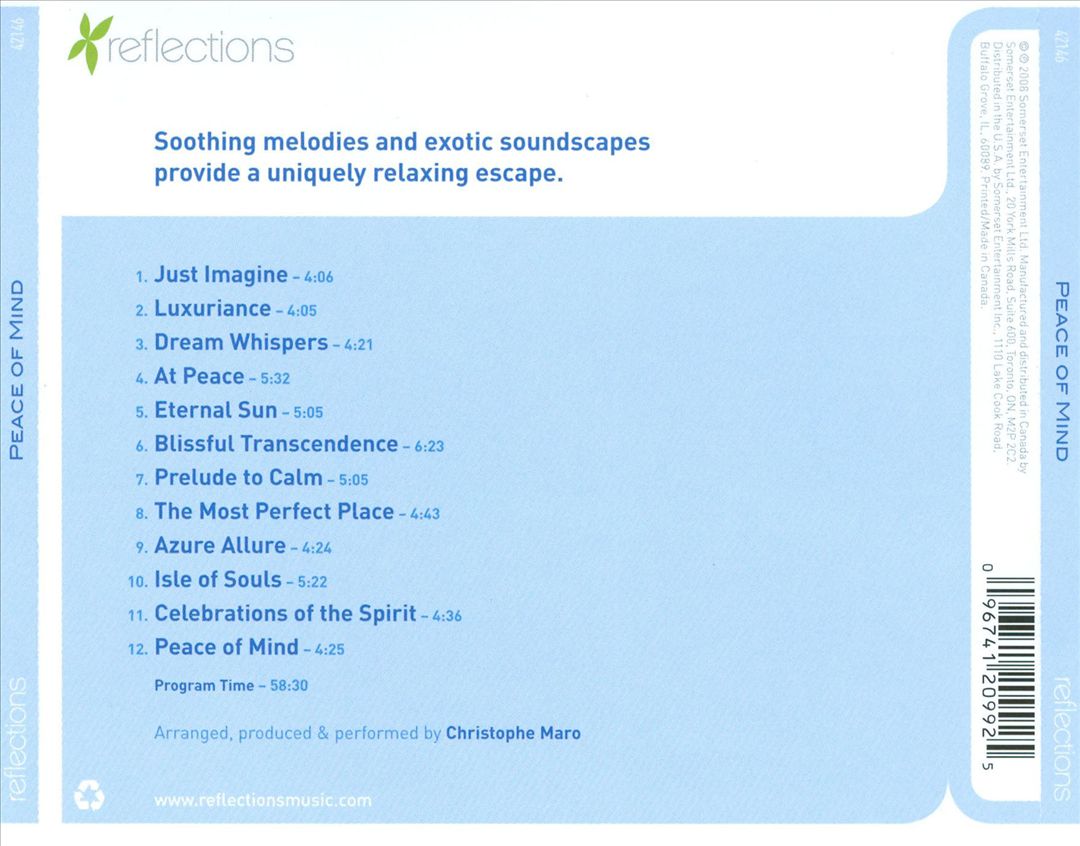 Peace of Mind [Reflections] cover art
