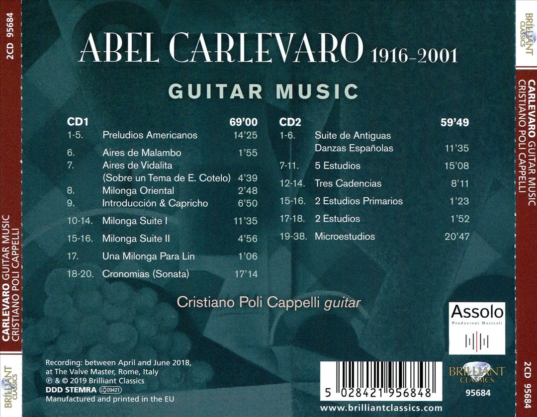 Carlevaro: Guitar Music cover art
