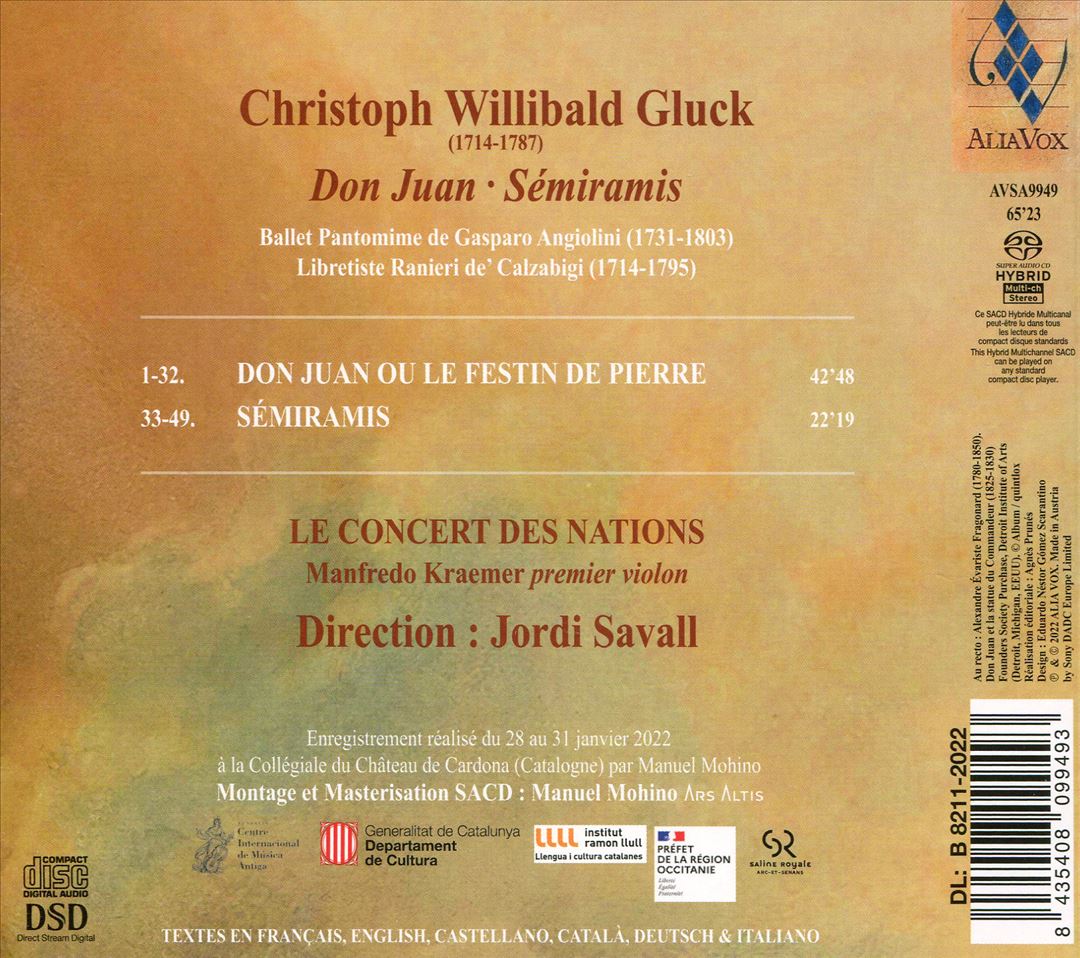 Christoph W. Gluck: Don Juan; Sémiranis cover art