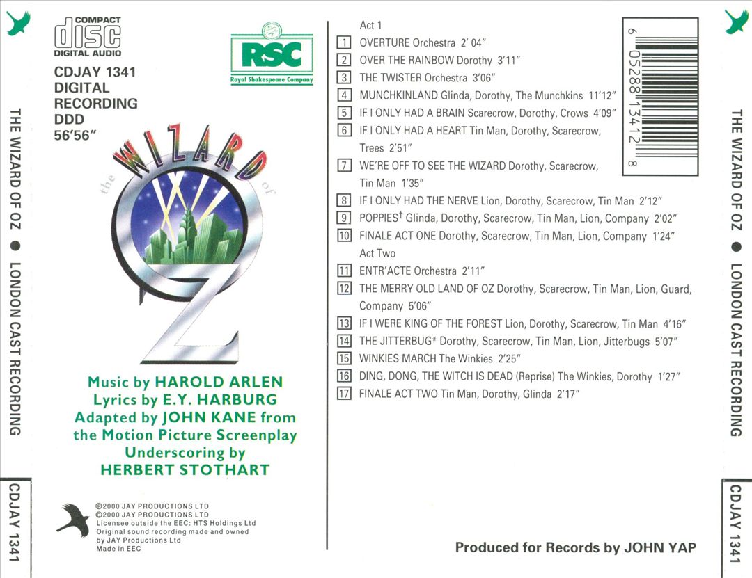 Wizard of Oz [1988 London Revival Cast] cover art