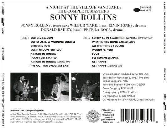 Night At The Village Vanguard: The Complete Masters [Blue Note Tone Poet Series] cover art