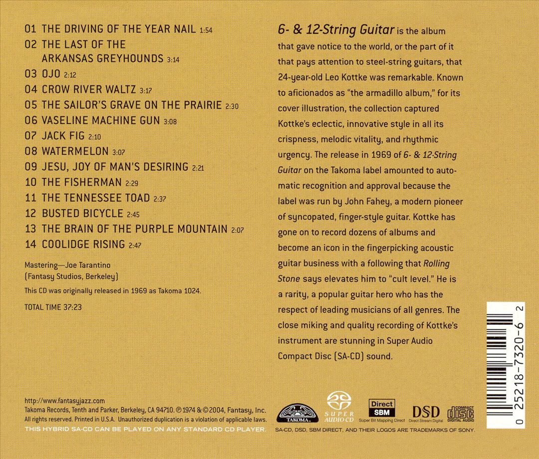 6 and 12 String Guitar cover art