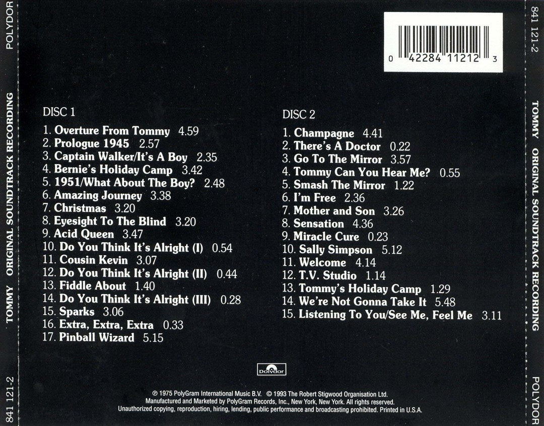 Tommy [Original Soundtrack] cover art