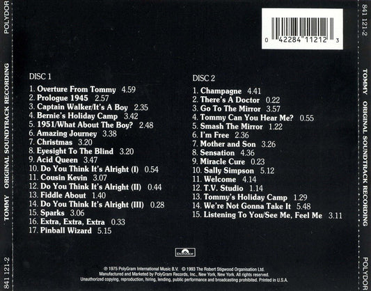 Tommy [Original Soundtrack] cover art