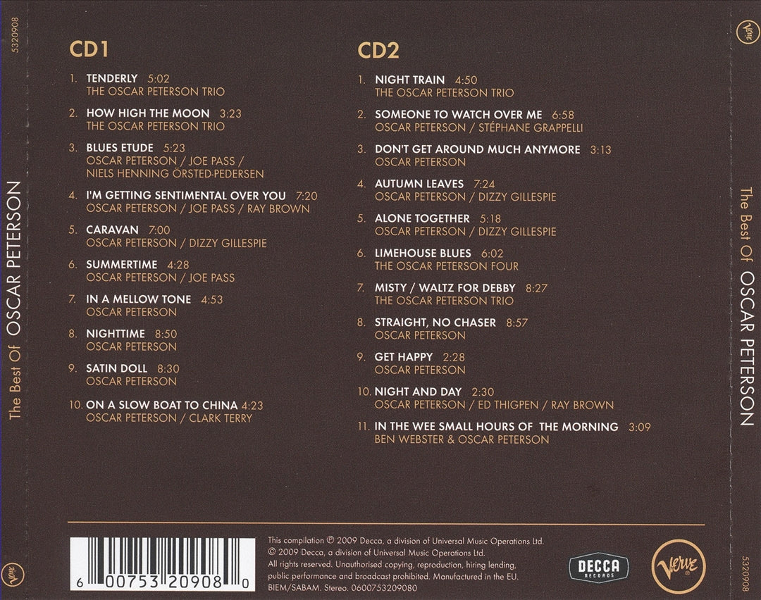 Best of Oscar Peterson cover art