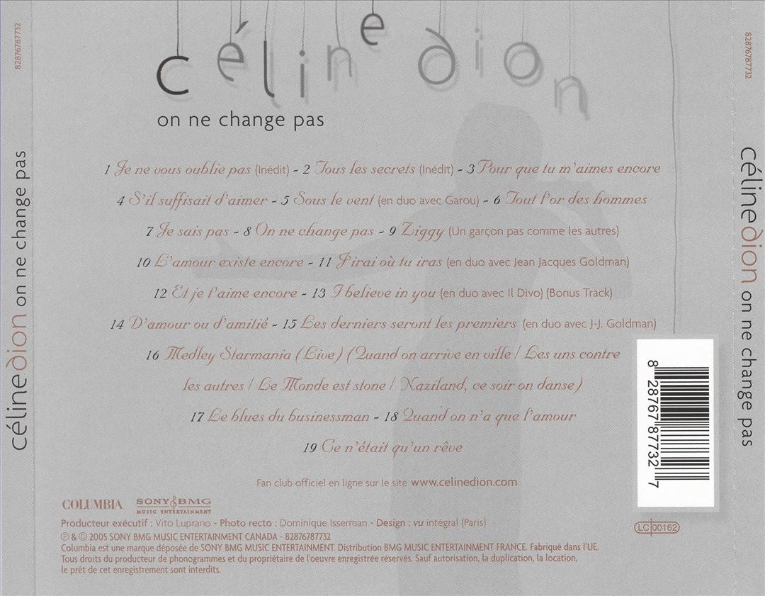 On Ne Change Pas [Single Disc] cover art